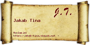 Jakab Tina névjegykártya